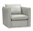 Tamworth - Modern White Leather Swivel Lounge Chair