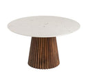 Nancy + Weiss - Mid-Century Modern Marble + Walnut Dining Table Set