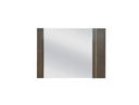 Novak Modern Dark Oak & Antique Brass Mirror