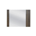 Novak Modern Dark Oak & Antique Brass Mirror