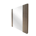 Novak Modern Dark Oak & Antique Brass Mirror