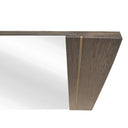 Novak Modern Dark Oak & Antique Brass Mirror