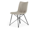 Naomi - Modern Grey Leatherette Dining Chair (Set of 2)