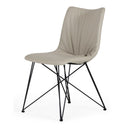 Naomi - Modern Grey Leatherette Dining Chair (Set of 2)