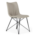 Naomi - Modern Grey Leatherette Dining Chair (Set of 2)