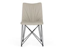 Naomi - Modern Grey Leatherette Dining Chair (Set of 2)