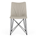 Naomi - Modern Grey Leatherette Dining Chair (Set of 2)