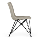 Naomi - Modern Grey Leatherette Dining Chair (Set of 2)