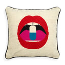 Lips Full Dose Needlepoint Pillow
