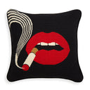 Lips Smolder Needlepoint Pillow