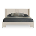 Newhart - Modern Beige Fabric Bed