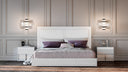 Nicla Italian Modern White Bed