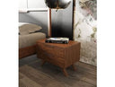 Soria Mid-Century Walnut Nightstand