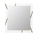 Nixa - Modern White & Gold Mirror