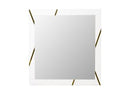 Nixa - Modern White & Gold Mirror