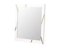 Nixa - Modern White & Gold Mirror
