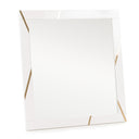 Nixa - Modern White & Gold Mirror