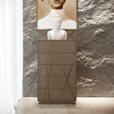 Nixa - Modern Wide Birch + Brushed Bronze Chest