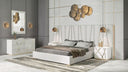 Nixa - Modern White + Gold Bedroom Set