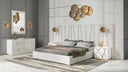 Nixa - Modern White + Gold Bedroom Set