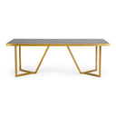Nolte - Glam Black Zebrawood and Gold Dining Table