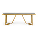 Nolte - Glam Black Zebrawood and Gold Dining Table