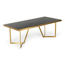 Nolte - Glam Black Zebrawood and Gold Dining Table
