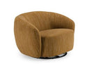Norris - Modern Mustard Fabric Swivel Accent Chair
