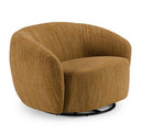 Wendt - Modern Mustard Fabric Swivel Accent Chair