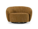 Norris - Modern Mustard Fabric Swivel Accent Chair
