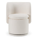 Divani Casa Norris - Modern Fabric Swivel Dining Chair