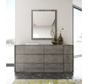 Asus - Italian Modern Elm Grey Nightstand