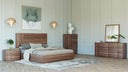 Asus - Italian Modern Walnut Bedroom Set