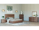 Asus - Italian Modern Walnut Bedroom Set