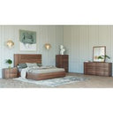 Asus - Italian Modern Walnut Nightstand