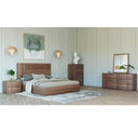 Asus - Italian Modern Walnut Nightstand