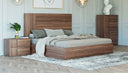 asus - italian modern walnut bed