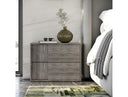 Asus - Italian Modern Elm Grey Nightstand