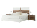Shane - Modern Acacia & Brass Bed