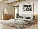 jagger modern natural oak bed