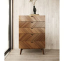 Kamela- Modern Walnut Nightstand