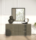 santa barbara + santa monica - modern grey fabric + grey wash bedroom set