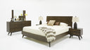 Novak Modern Dark Oak & Antique Brass Mirror