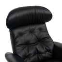 Nowak Modern Black Lounge Chair & Ottoman Set
