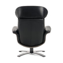 Nowak Modern Black Lounge Chair & Ottoman Set