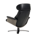 Nowak Modern Black Lounge Chair & Ottoman Set