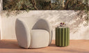 Rae Outdoor Accent Chair Beige Check
