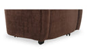 Drava Rolling Dining Chair Dark Brown