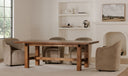 Drava Rolling Dining Chair Beige