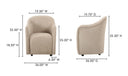 Drava Rolling Dining Chair Beige